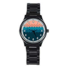 Flat Ocean Palette Stainless Steel Round Watch by goljakoff