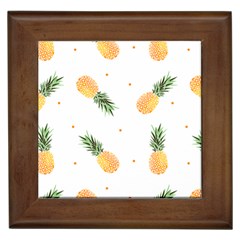 Pineapple Pattern Framed Tile by goljakoff