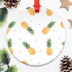 Pineapple Pattern Ornament (round) by goljakoff