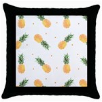 Pineapple pattern Throw Pillow Case (Black) Front