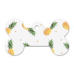 Pineapple Pattern Dog Tag Bone (one Side) by goljakoff