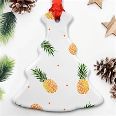 Pineapple Pattern Christmas Tree Ornament (two Sides) by goljakoff