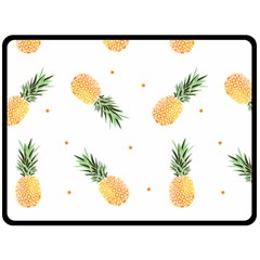 Pineapple Pattern Double Sided Fleece Blanket (large)  by goljakoff