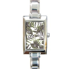 Tropical Leaves Rectangle Italian Charm Watch by goljakoff