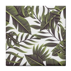 Tropical Leaves Tile Coaster by goljakoff