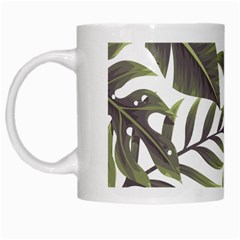 Tropical Leaves White Mugs by goljakoff