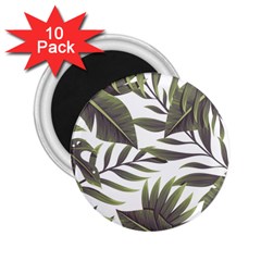 Tropical Leaves 2 25  Magnets (10 Pack)  by goljakoff