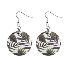 Tropical Leaves Mini Button Earrings by goljakoff