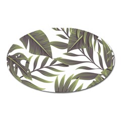 Tropical Leaves Oval Magnet by goljakoff