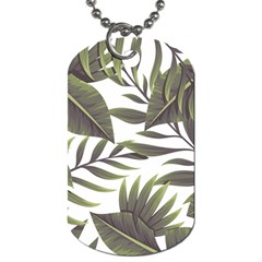 Tropical Leaves Dog Tag (two Sides) by goljakoff