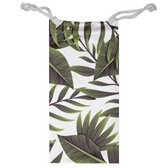 Tropical Leaves Jewelry Bag by goljakoff