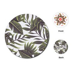 Tropical Leaves Playing Cards Single Design (round) by goljakoff