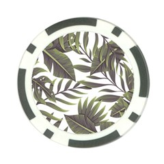 Tropical Leaves Poker Chip Card Guard by goljakoff