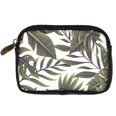 Tropical Leaves Digital Camera Leather Case by goljakoff