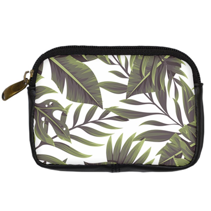 Tropical leaves Digital Camera Leather Case