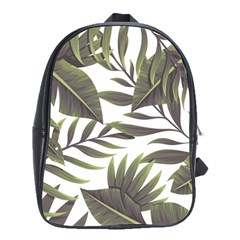 Tropical Leaves School Bag (large) by goljakoff