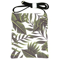 Tropical Leaves Shoulder Sling Bag by goljakoff