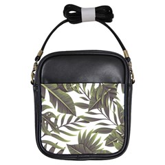 Tropical Leaves Girls Sling Bag by goljakoff