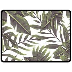 Tropical Leaves Fleece Blanket (large)  by goljakoff