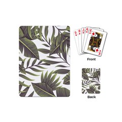 Tropical Leaves Playing Cards Single Design (mini) by goljakoff