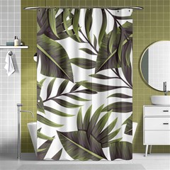 Tropical Leaves Shower Curtain 48  X 72  (small)  by goljakoff