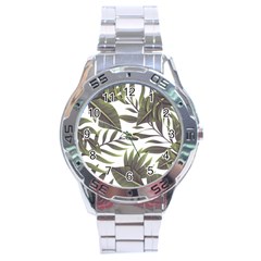 Tropical Leaves Stainless Steel Analogue Watch by goljakoff