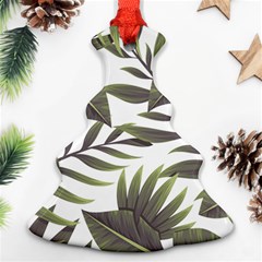 Tropical Leaves Christmas Tree Ornament (two Sides) by goljakoff