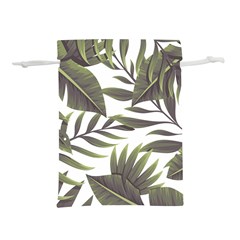 Tropical Leaves Lightweight Drawstring Pouch (l) by goljakoff