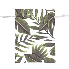 Tropical Leaves  Lightweight Drawstring Pouch (xl) by goljakoff