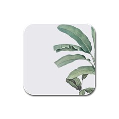 Palm Leaves Rubber Square Coaster (4 Pack)  by goljakoff