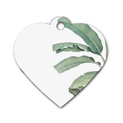 Palm Leaves Dog Tag Heart (one Side) by goljakoff