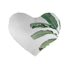 Palm Leaves Standard 16  Premium Flano Heart Shape Cushions by goljakoff