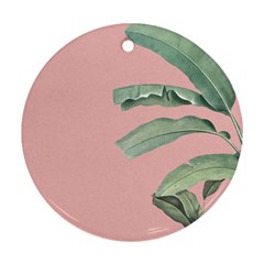 Palm Leaf On Pink Ornament (round) by goljakoff