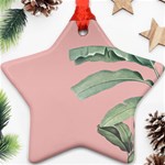 Palm leaf on pink Star Ornament (Two Sides) Front