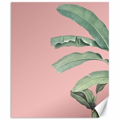 Palm leaf on pink Canvas 20  x 24 