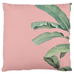 Palm leaf on pink Large Cushion Case (One Side)