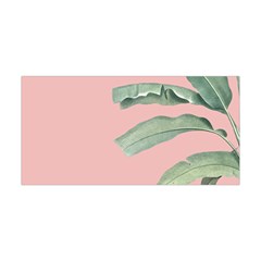 Palm leaf on pink Yoga Headband