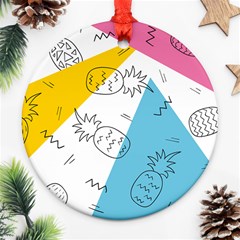 Modern Pineapples Ornament (round) by goljakoff