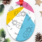 Modern pineapples Oval Ornament (Two Sides) Front