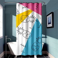 Modern Pineapples Shower Curtain 36  X 72  (stall)  by goljakoff