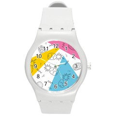 Modern Pineapples Round Plastic Sport Watch (m) by goljakoff