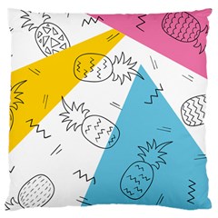 Modern Pineapples Large Cushion Case (one Side) by goljakoff