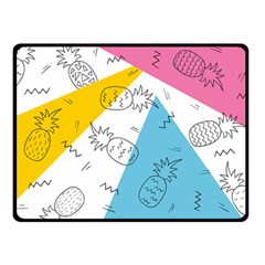 Modern Pineapples Double Sided Fleece Blanket (small)  by goljakoff