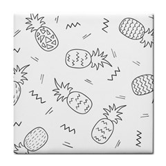 Pineapples Tile Coaster by goljakoff