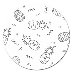 Pineapples Magnet 5  (round) by goljakoff