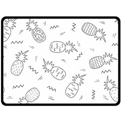 Pineapples Fleece Blanket (large)  by goljakoff