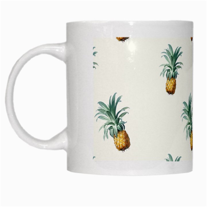 Tropical pineapples White Mugs