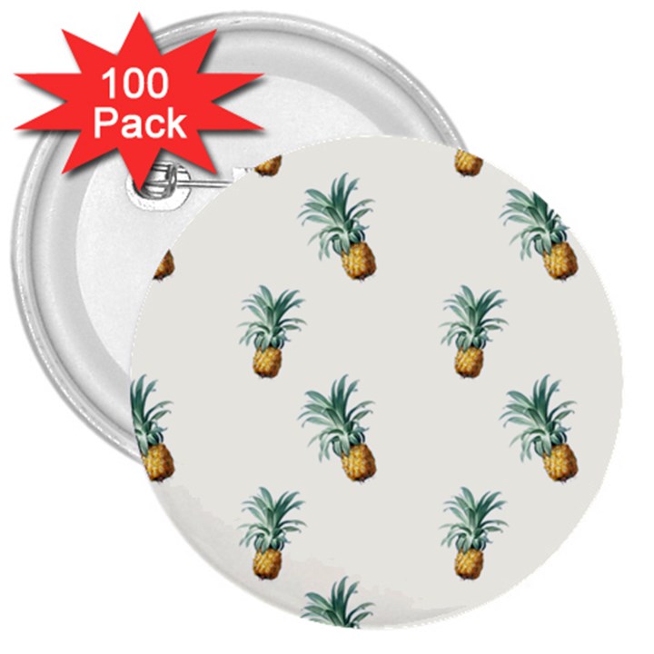 Tropical pineapples 3  Buttons (100 pack) 