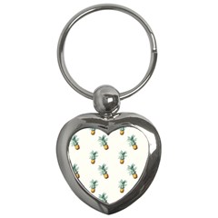 Tropical pineapples Key Chain (Heart)