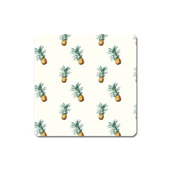 Tropical pineapples Square Magnet